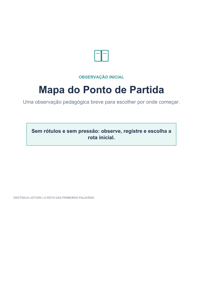 Página real do Mapa do Ponto de Partida